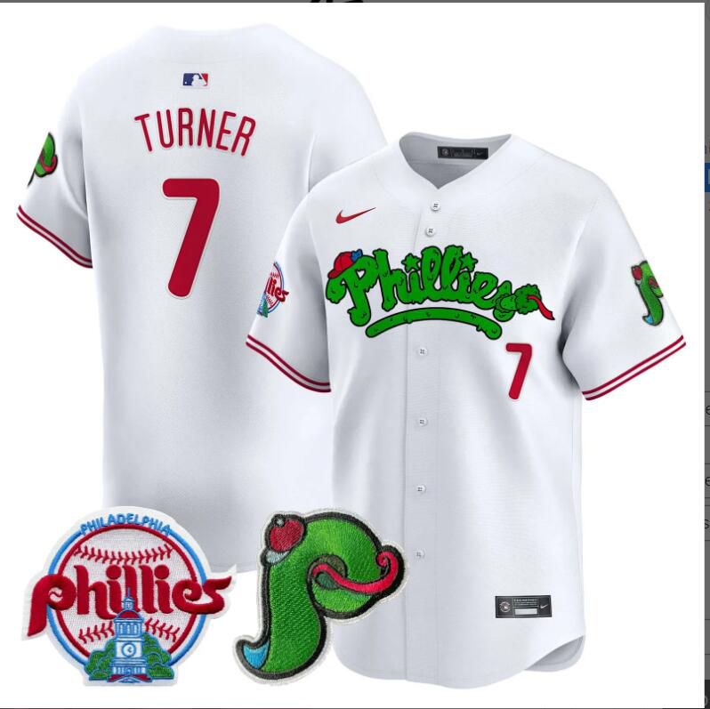 Men Philadelphia Phillies #7 Turner white Limited 2024 MLB Nike jersey->indianapolis colts->NFL Jersey